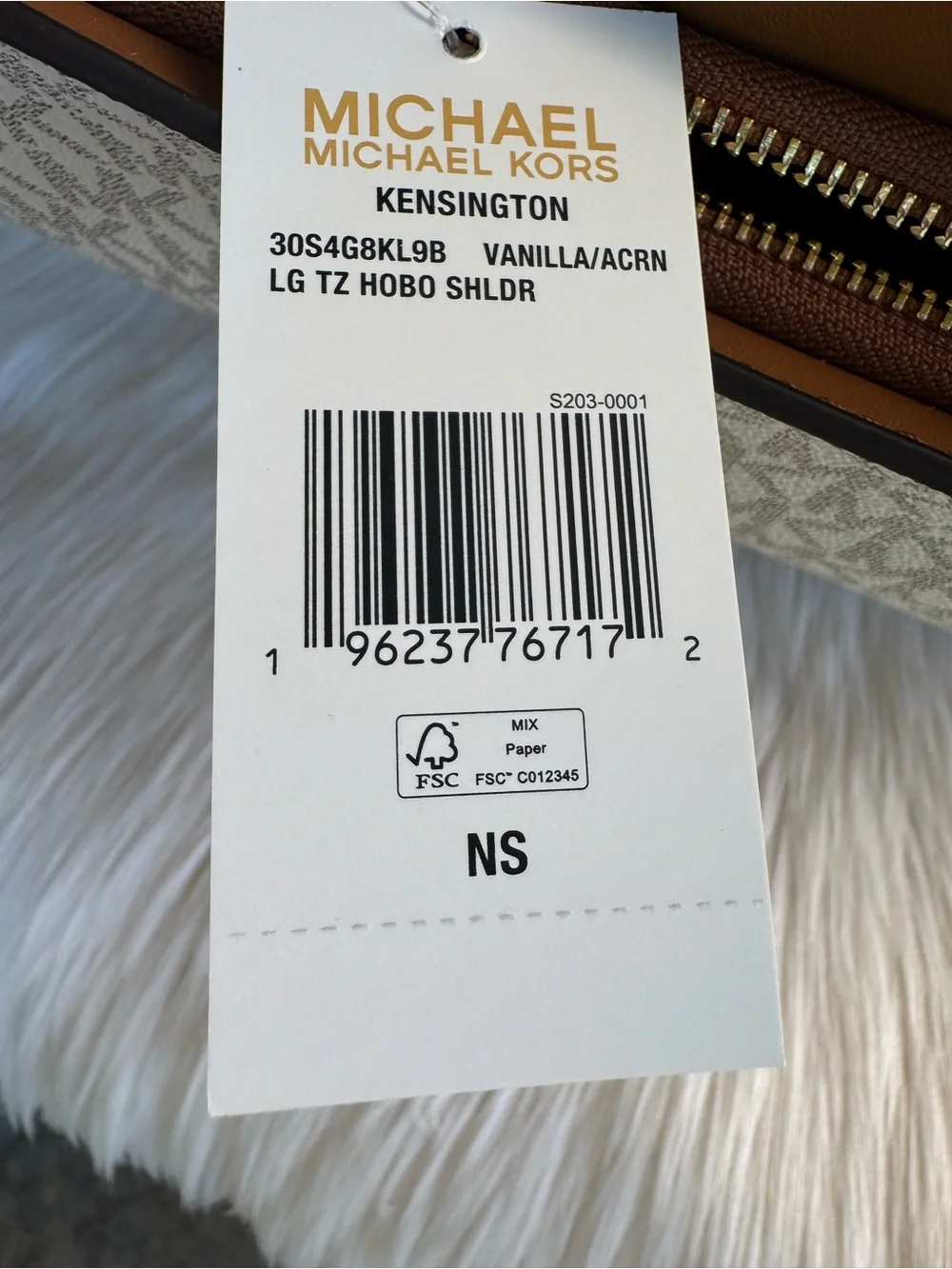 Michael Kors White Monogram Shoulder Bag